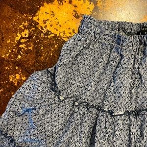 Anne Carson Blue Floral Skirt